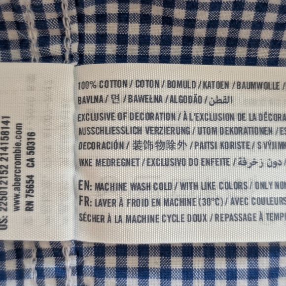 Abercrombieâ•‘Gingham Collared Button Downâ•‘Size M - Picture 3 of 4